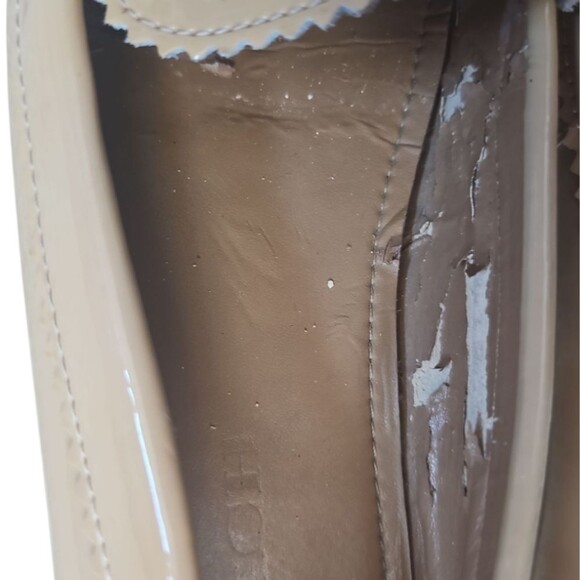 Coach Odette Slip On Loafer Tan Patent Leather Sz 7 Elegant Comfortable Timeless - Picture 7 of 15